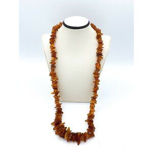 Vintage Amber 26”‎ Woman’s Necklace! 153